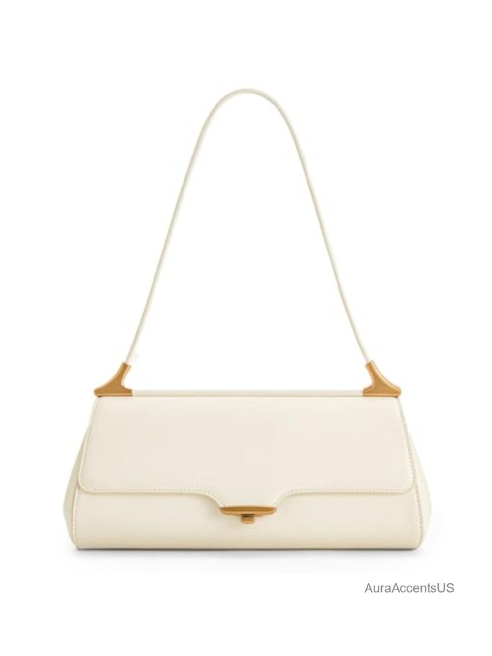 Vegan Leather Shoulder Bag Gold Hardware Fits iPhone 15 Pro Max